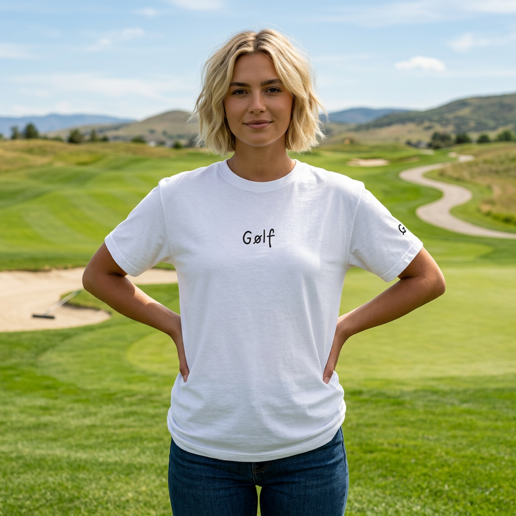 Null Golf minimal embroidered Gølf golf T-shirt